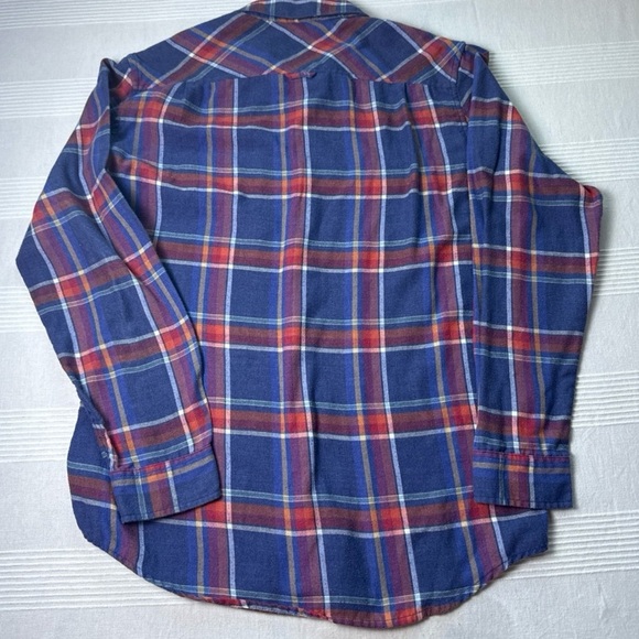 Hurley Men's Classic Fit Plaid Shirt in Blue and Red - Picture 6 of 7
